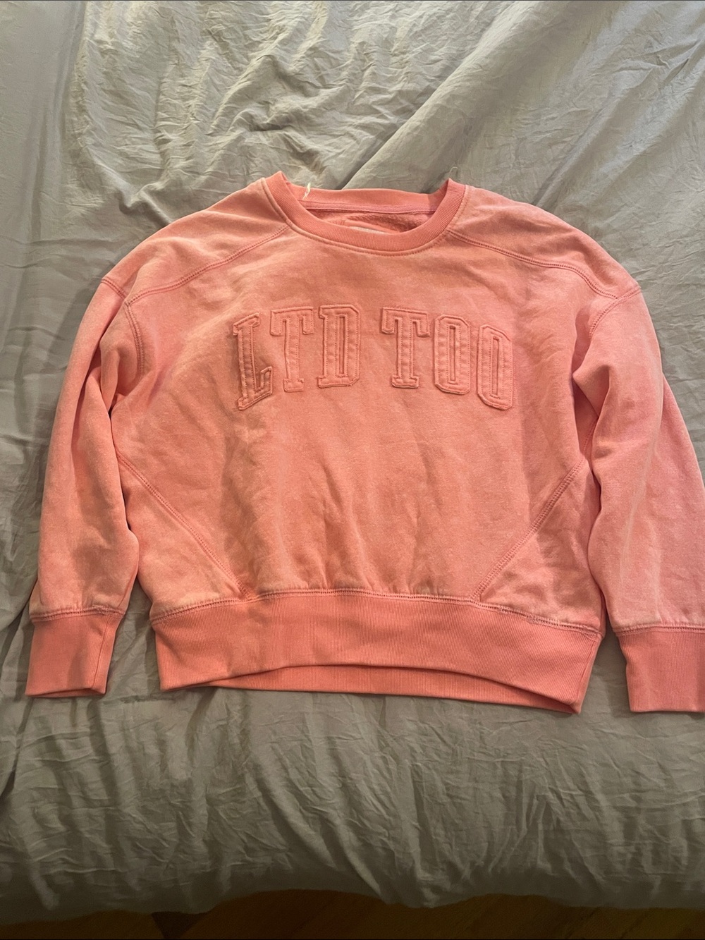 Kids Pink Embroidered Crewneck Sweatshirt
